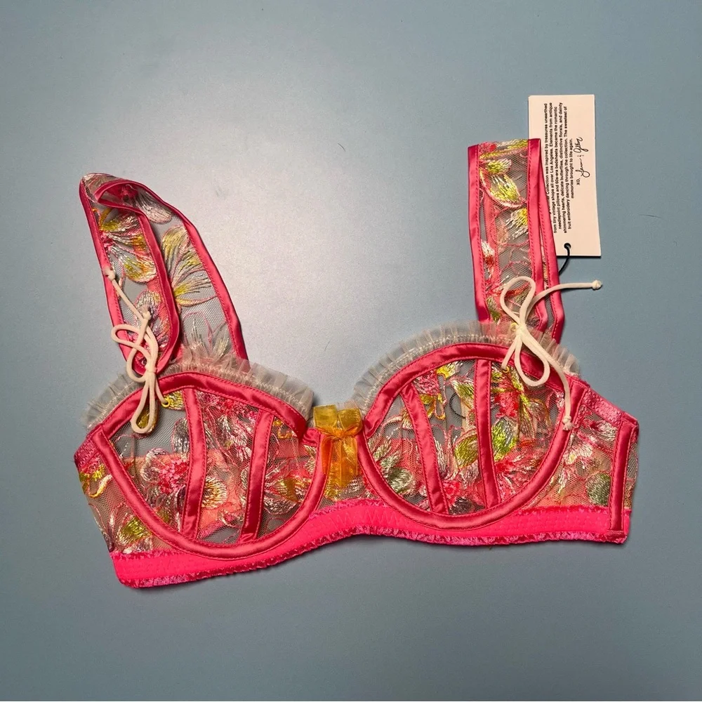 NWT For Love & Lemons x Victoria’s Secret Pink Underwire Lace Bra Size‎ XS